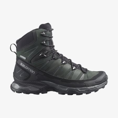 Scarpe Trekking Salomon X ULTRA TREK GORE-TEX Uomo Nere/Verdi IT 4-S78